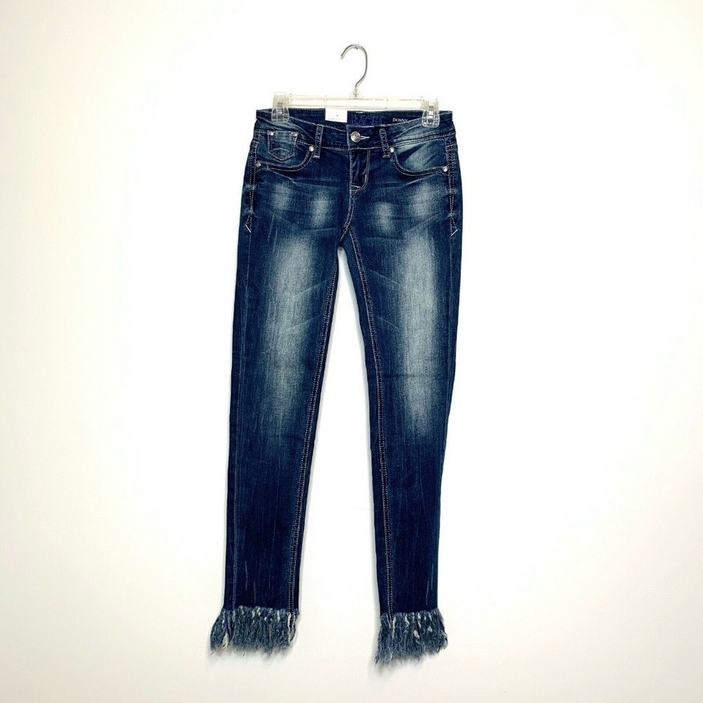 Grace‎ in LA Jeans Women's Size 24 Skinny Tassel Fringe Hem NWT